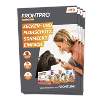 Das Cover der FRONTPRO-Tierhalterbroschüre, die zum Download angeboten wird.